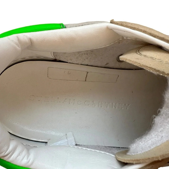 Stella McCartney Loop Lace Up Sneakers Neon Green White 37 Summer Streetwear - Picture 5 of 10